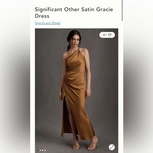 NWT significant other Anthropologie satin dress size 8